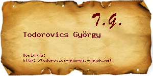 Todorovics György névjegykártya