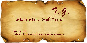 Todorovics György névjegykártya