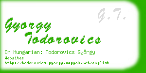 gyorgy todorovics business card