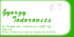 gyorgy todorovics business card